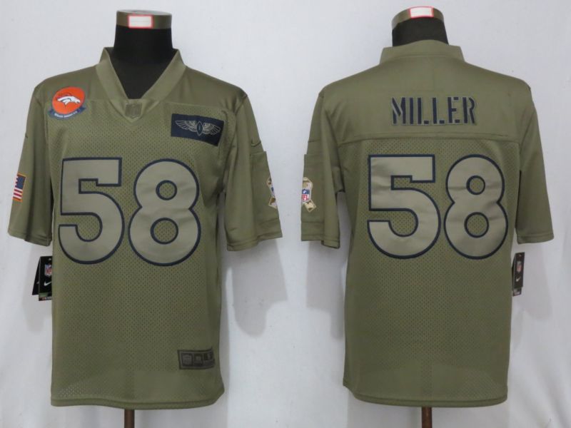 Men Denver Broncos #58 Miller Nike Camo 2019 Salute to Service Limited NFL Jerseys->denver broncos->NFL Jersey